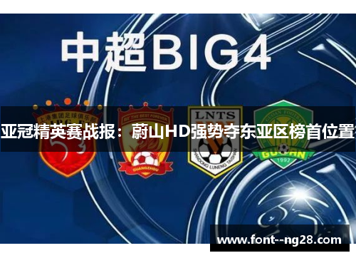 亚冠精英赛战报：蔚山HD强势夺东亚区榜首位置